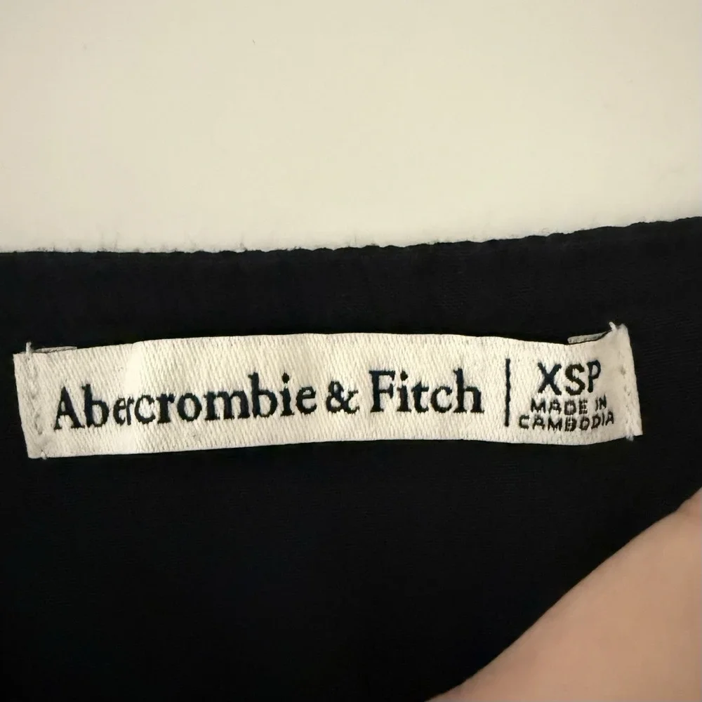 Abercrombie And Fitch Black Cutout Maxi Dress Womens XSP Tiered Resort Vacation